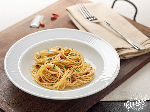 Spaghetti with Chilli, Garlic and Organic Olive Oil
